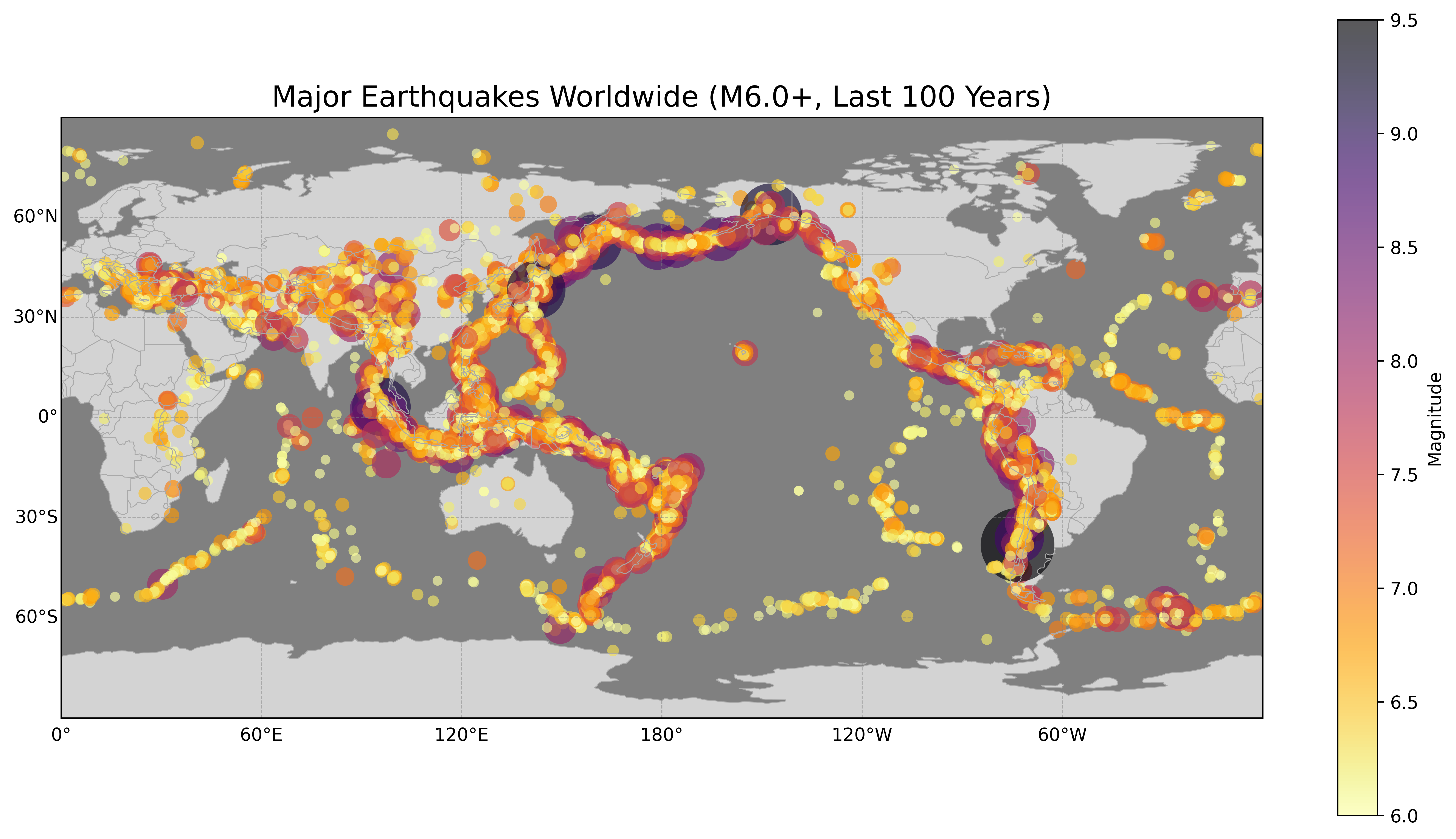 earthquake map